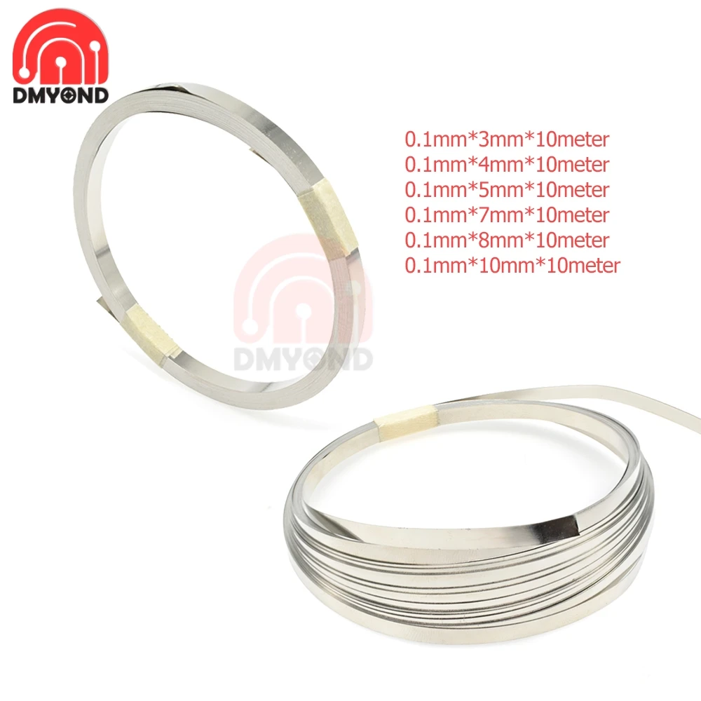 10 Metri Batteria Agli Ioni Di Litio Piastra In Lamiera Di Nichel Connettore A Striscia Nichelata 0.1Mm Cintura In Acciaio Saldatrice A Punti 18650 Sa