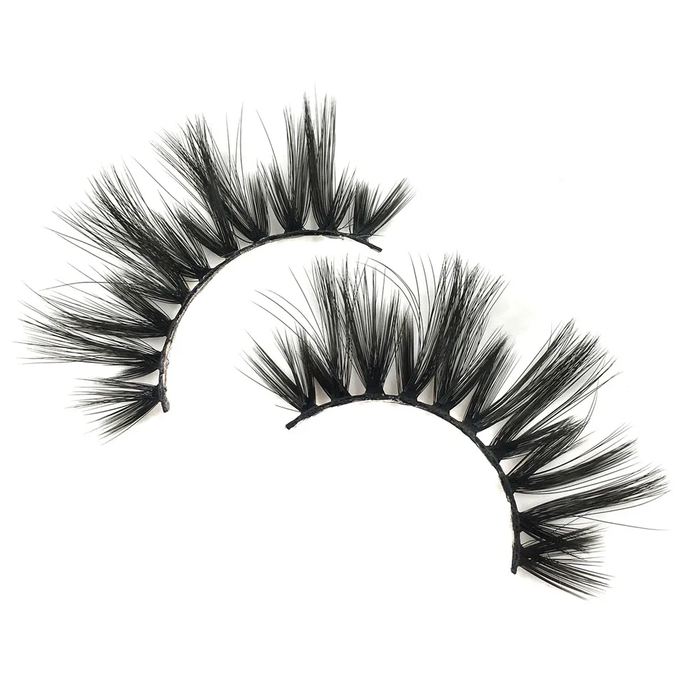 Eyelashes 7 pairs 25 mm Lashes Handmade Dramatic Long 3d Lashes Vendors Make Up Fake Eyelashes 25mm Faux Mink Lashes