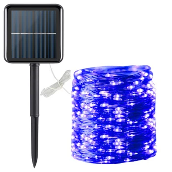 

100/200 LED Dimmable Outdoor Solar String Lights Fairy Holiday Christmas Tree Party Garland Solar Garden Waterproof Decoration