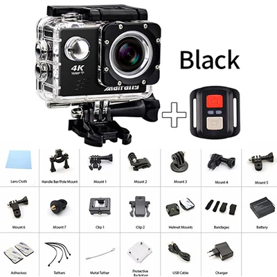Black 2 4K 30FPS 16MP WI-FI экшн Камера 2 дюйма Спорт HD 1080P подводная депортация Cam Водонепроницаемая Камера GoPro с поворотом на дрейф 4 k mini pro спортивная водоотталкивающая Камера GoPro - Цвет: Black 2
