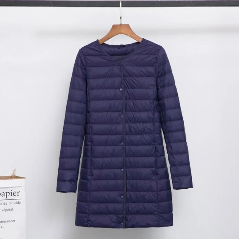 SEDUTMO, зимние, размера плюс 4XL, женские куртки на утином пуху, длинные, ультра легкие, пальто, повседневная, дутая куртка, тонкие, черные, Осенние, парки, ED875