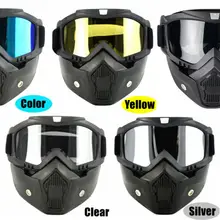 ¡Novedad! Máscara Modular, gafas desmontables, filtro de boca perfecto para motocicleta de cara abierta, medio casco o gafas Vintage