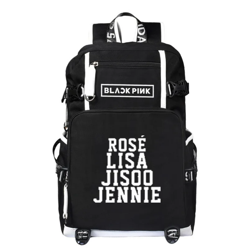 

kpop Blackpink Sports backpack Leisure travel bag men and women High capacity backpack bookbag Jennie Lisa canvas backpack