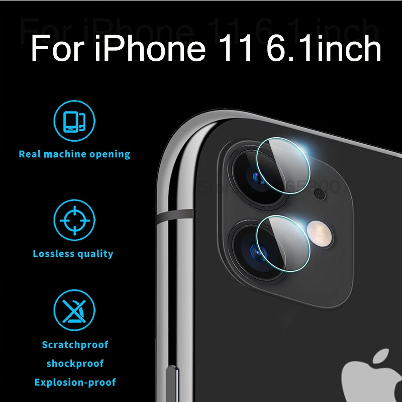 For iPhone 11 6.1 2 шт. объектив камеры закаленное стекло для iPhone 11 Pro MAX XR XS X Объектив Защитная пленка для экрана крышка для iPhone 8X7 11 Pro Max 11Pro - Цвет: For iPhone 11 6.1