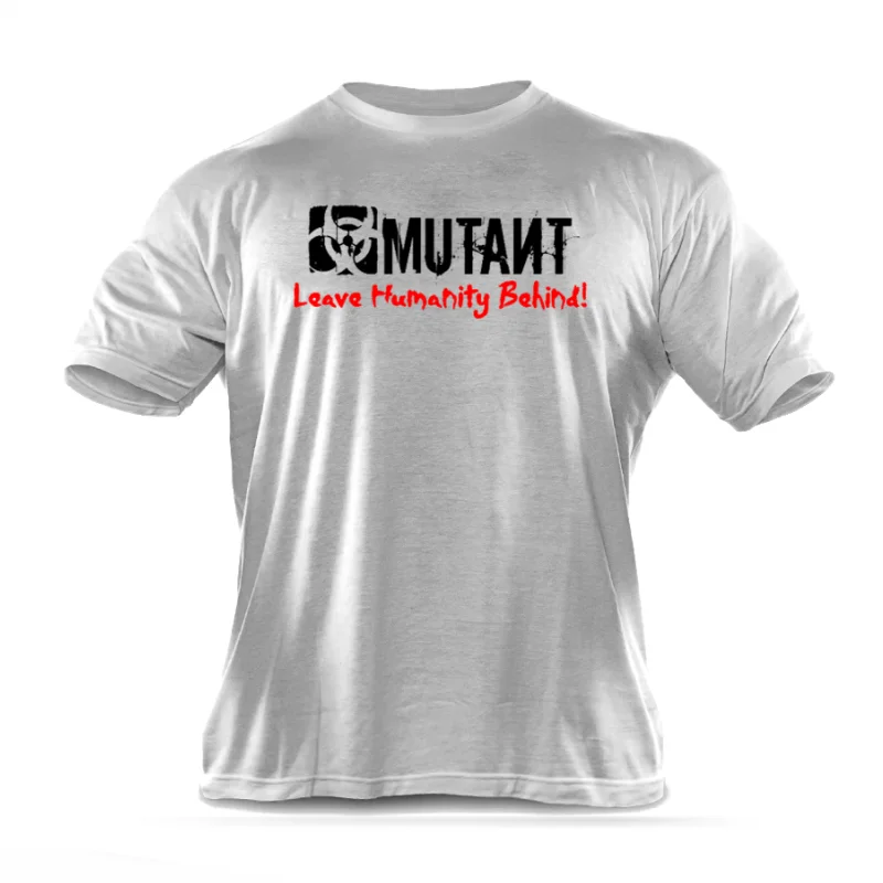 Брендовая мужская футболка для фитнеса, облегающие рубашки с коротким рукавом, хлопковая одежда, модная повседневная футболка с круглым вырезом и принтом мутанта