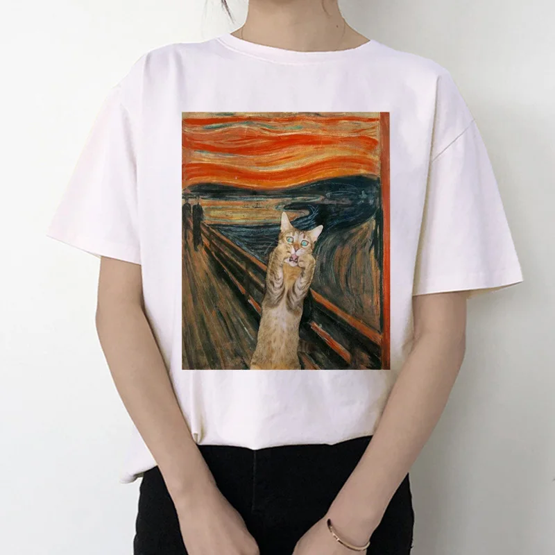 van gogh women t shirt new fashion art print tshirt Meme female clothes aesthetic t-shirt funny Tumblr Grunge grunge top tee