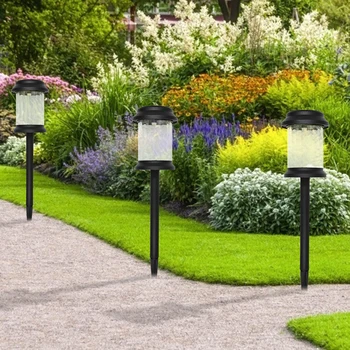 

Outdoor LED Solar Lights Garden Pathway Lawn Yard Decor Lighting Automatically Recharging Fence Landscape Smart Lamp