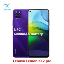Lenovo Lemon K12 Pro Smartphone 6.8 inch 4GB RAM 64GB ROM Android 10 Snapdragon 662 Octa Core 6000mAh 64MP Camera NFC Cellphones