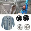 Sewing Accessories Snap Buttons Black Silver Metal Fasteners Press Button 8.5/10/12/16mm Iron Stud Plating Round Button  5BB5967 6