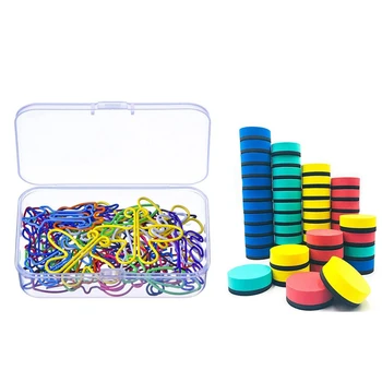 

Multicolor Paper Clips Creative Animal Shape with 48 Pieces Mini netic Whiteboard Erasers (48Pcs-Round Mix)