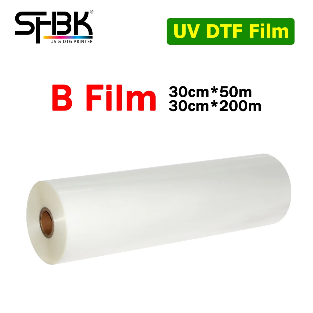 30CM x 50M x 200M Magic UV DTF Film B Transfer to Glass