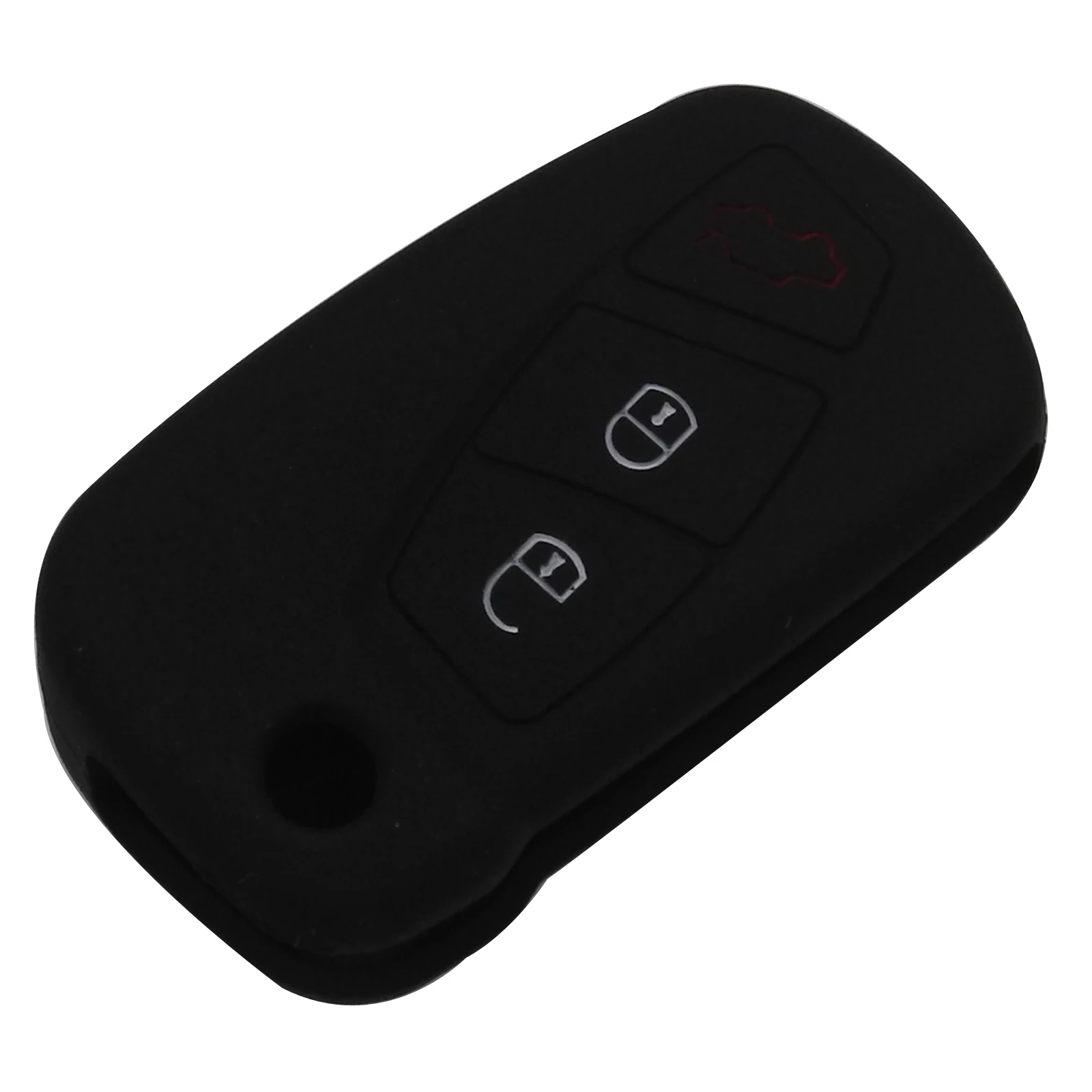 30pcs/lot Silicone 3 Button Remote Flip Key Case Fob Cover Protect Holder For Ford KA - Название цвета: Черный