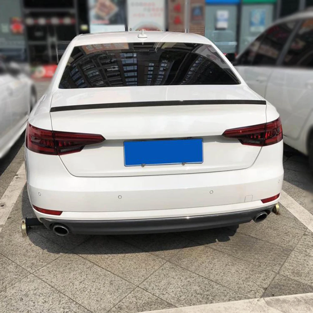 Задний багажник спойлер крыло губы для Audi A4 Sline S4 B9- углеродное волокно