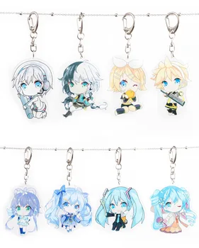 

Vocaloid Hatsune Miku Kagamine Rin Ren Snow Miku Anime Acrylic Pendant Keychain Figure Gifts Cosplay Key Chain