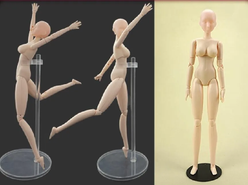 

28cm sketch drawing cartoon mannequin female model plastic manikin model with stand free shipping