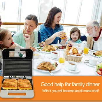 

Electric Sandwich Maker Toaster Bread Machine Waffles Egg Frying Pan For Sandwich Bread Waffle Pastry