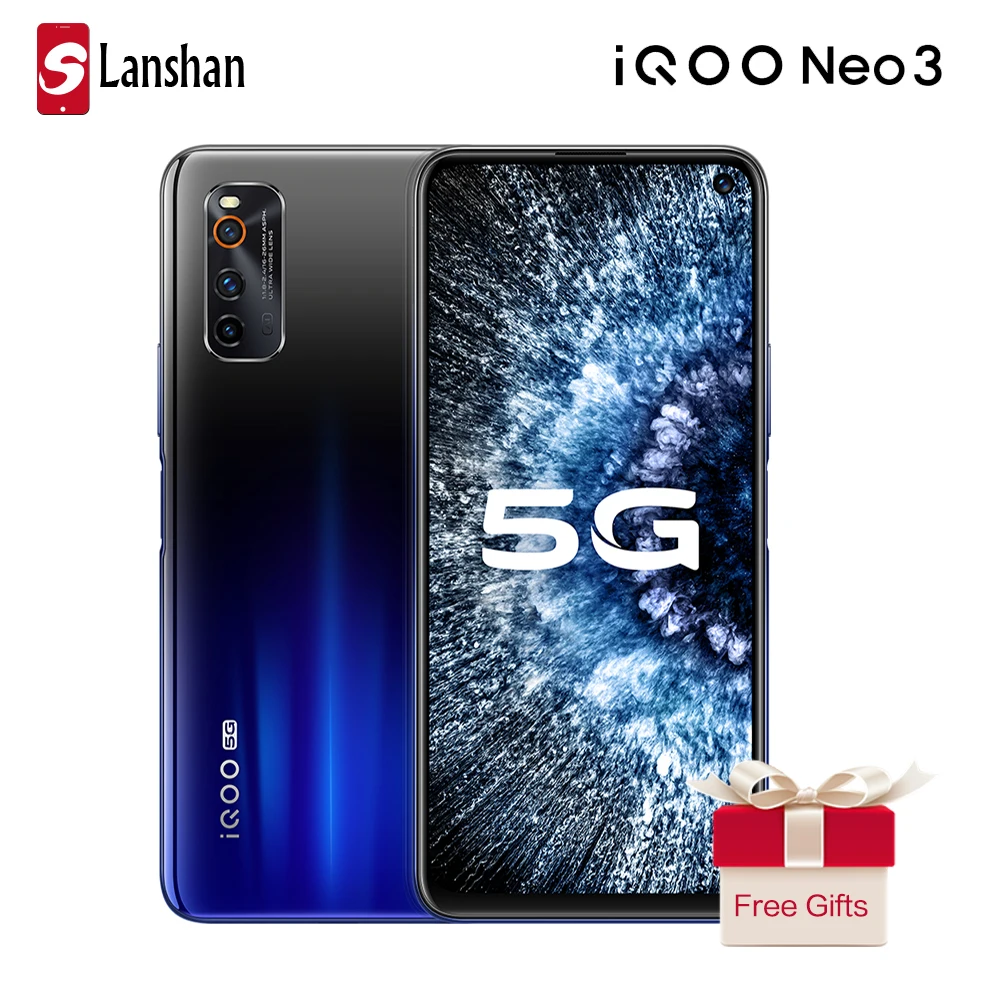 Оригинальный IQOO Neo 3 двухрежимный 5G мобильный телефон 48MP Тройная камера заднего