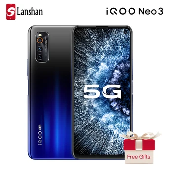 Перейти на Алиэкспресс и купить Оригинальный IQOO Neo 3 двухрежимный 5G мобильный телефон 48MP Тройная камера заднего вида 8G 128G UFS3.1 6,57 'гоночный экран 44W FlashCharge Celular