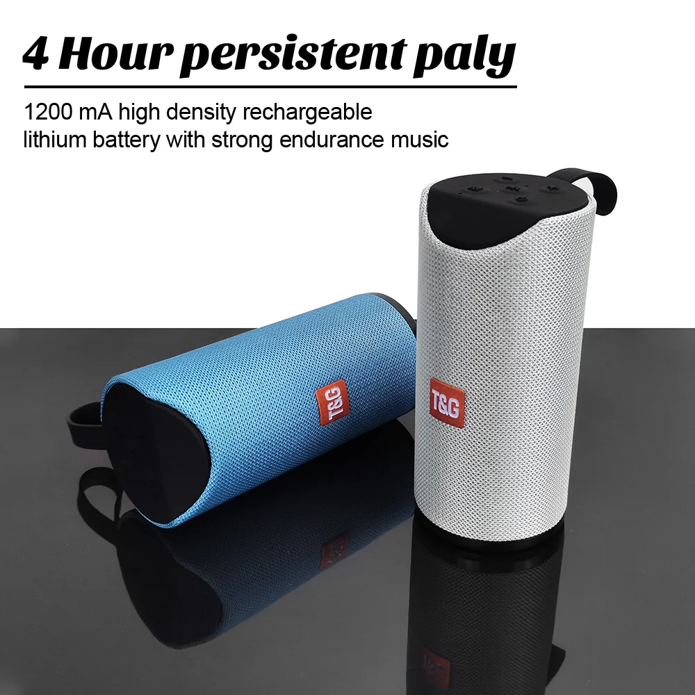 Hot Sell TG113 10W Outdoor Portable Column Wireless Bluetooth-compatible Speaker USB TF FM Radio Music Stereo Subwoofer For PC