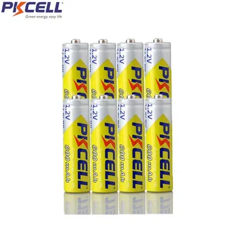 

8Pcs PKCELL AA Rechargeable Battery NIMH 1.2V Rechargeable Battery 600mah Real Capacity For Toy