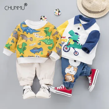 

Infant Suit 2020 Spring Autumn Baby Boy Clothes Sets Kids Print Top Pants Long Sleeve Baby Boys Outfit Newborn Set