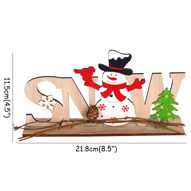1pcs wooden craftG Рождественские украшения, подарочные пакеты, год, Noel, рождественская елка, Упаковочная Сумка, navidad, коробка для конфет, рождественские украшения для дома - Цвет: 1pcs wooden craftG