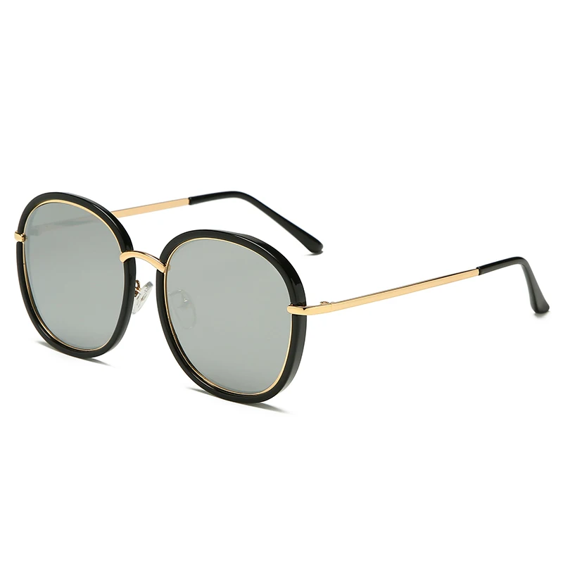 Модный дизайнерский круглый женские зеркальные солнцезащитные очки с покрытием женские солнцезащитные очки Летние Стильные очки солнцезащитные очки Femme
