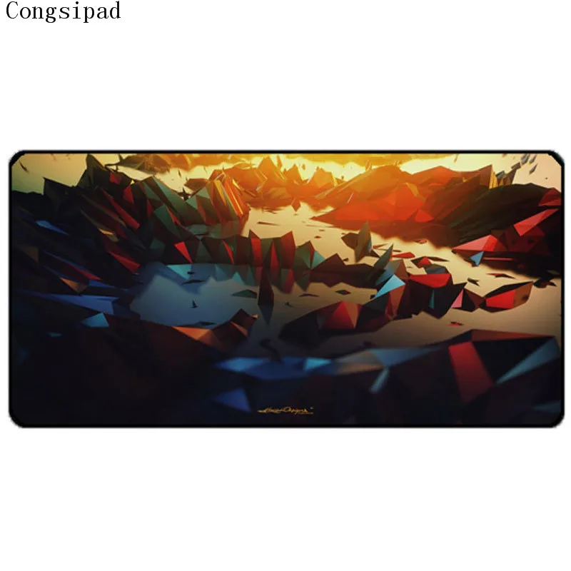 400x900x2mm Congsipad, высокое качество,, коврик для мыши с абстрактным рисунком и геометрией, Противоскользящий коврик для мыши с оверлоком, большой размер и игровые коврики для ПК - Цвет: 400x900x2mm