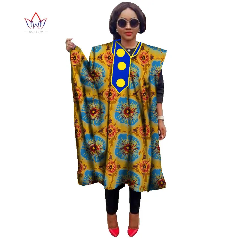 Африканская традиционная одежда для женщин футболки модные женские топы Дашики африканская одежда с принтом халат платье размера плюс 6XL WY1193
