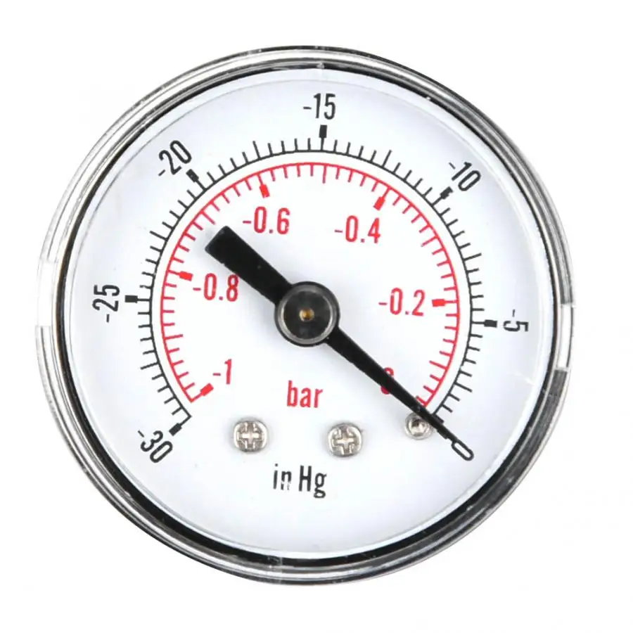 Давление датчик-1~ 0bar-30~ 0 дюймы двойная шкала вакуумный манометр 1/8BSPT обратное соединение цифровой Давление датчик