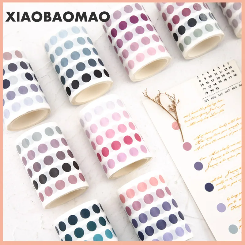 1 шт. цветная круглая клейкая лента васи для скрапбукинга школы|Офисный скотч| |