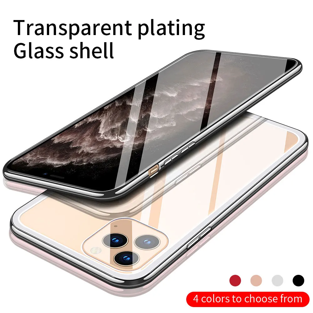 KISSCASE чехол из закаленного стекла для iPhone 11 Pro Max XR X XS MAX Защитный телефона s 7 8 Plus