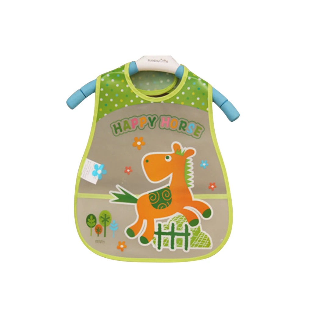 31 sleeveless Детские нагрудники с рисунками животных из мультфильмов; передник с длинными рукавами; плащ для кормления; водонепроницаемый цветной детский нагрудник; одежда для кормления; нагрудник для маленьких мальчиков - Цвет: 31 sleeveless