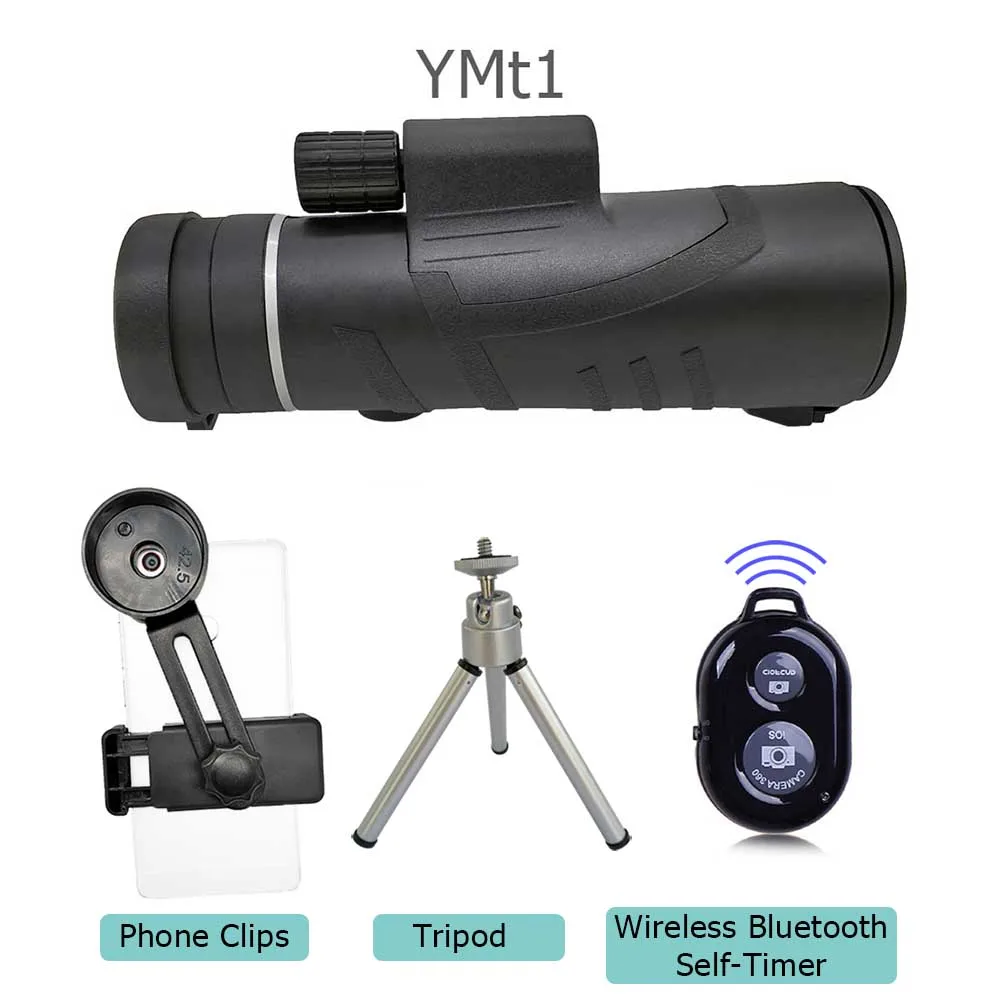 YMt1 and parts 16x52 40x60 12x50 дальний монокулярный телескоп для смартфона - Цвет: YMt1 and parts