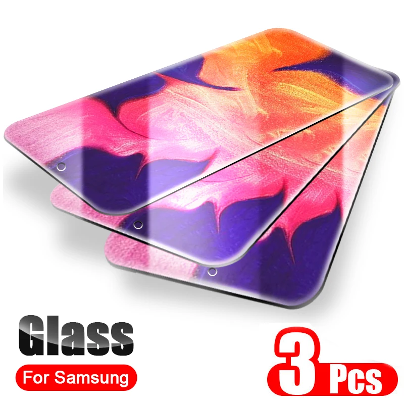 

3PCS Protective Glass On For Samsung Galaxy A50 A40 A70 Screen Protector For A10 M10 M20 M30 A30 A20 A80 A90 Tempered Glass Film