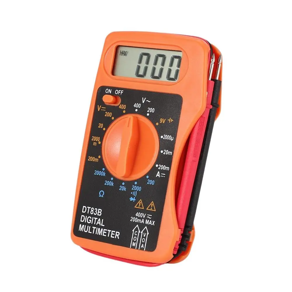 DT83B Карманный интегрированный цифровой мультиметр AC/DC измеритель напряжения тока современный токовый Омметр тест er диодное Сопротивление Тест