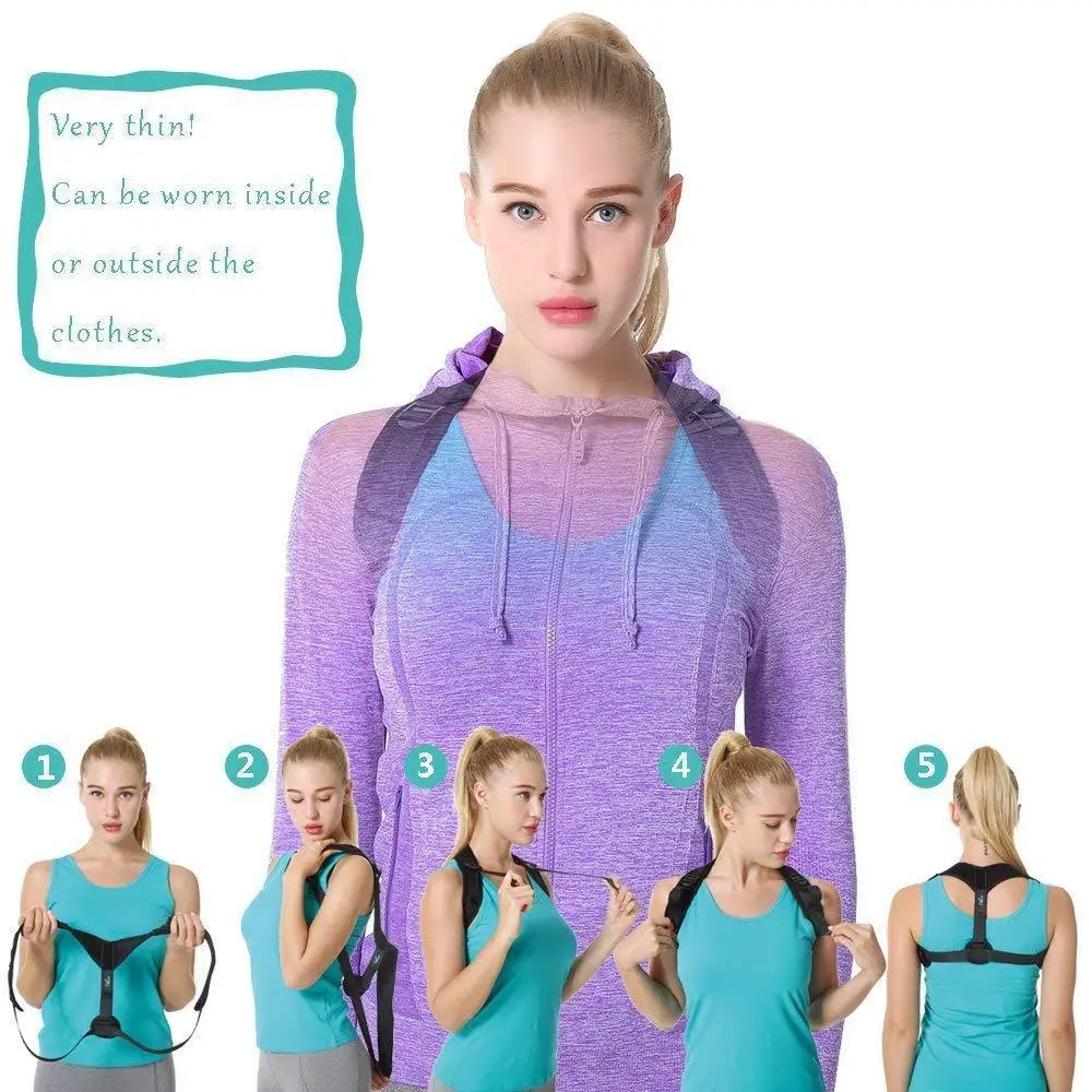 Поперечная граница поставки товаров Kyphotone регулируемая передняя ключица ортопедическая полоса сидя положение выпрямителя неопрена подтяжки S