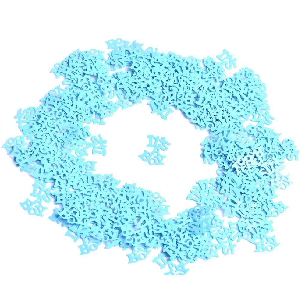 Blue Детские конфетти для крещения для маленьких мальчиков и девочек, украшенные блестками, вечерние аксессуары для бассейна на день рождения - Цвет: Blue