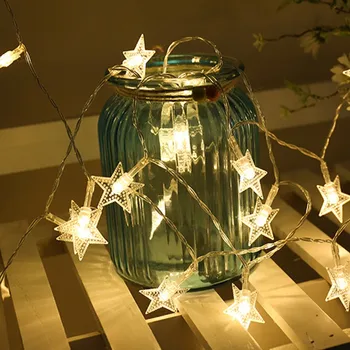 

10/20/30LED Star Light String Twinkle Garlands Battery Powered Christmas Lamp Holiday Party Wedding Decorative Fairy Lights