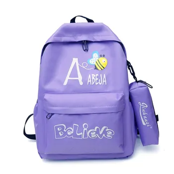 

Kids Schoolbag Backpacks nylon Zipper Print Travel Girls Fashion Cute cartoon School-Bags for Teenagers mochilas shoulder 2020