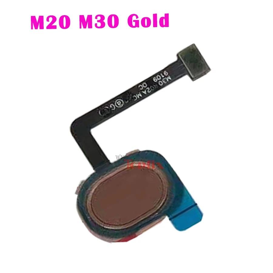 5pcs lot For Samsung Galaxy M20 M205 Fingerprint Sensor Flex Cable Return Home Button Touch ID 5