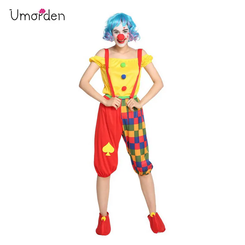 Женский костюм клоуна Umorden Purim, вечерний костюм для косплея на Хэллоуи...