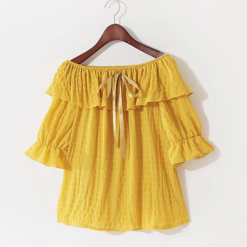 ѱ sweet ruffled baby shirt Ʈ  strapless shiffon shirt    Fresh sweet lolita top kawaii girl