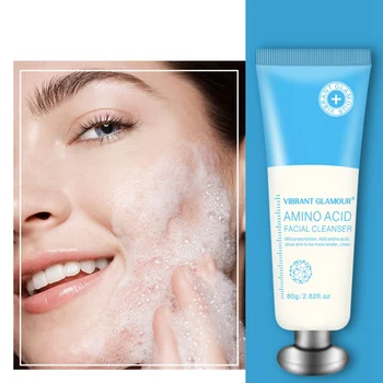 

Amino Acid Facial Cleanser Oil Control Shrink Pores Remove Blackheads Pimples Face Washing For DrySkin Skin Care Facial Cleanser