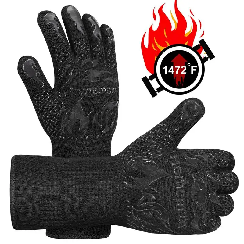Cut Rate Guante térmico para horno, resistente a menos de 800 ℃, algodón, silicona, protector, guantes para cocinar a la parrilla, accesorios para hornear, 1 par 73o3KLJQg
