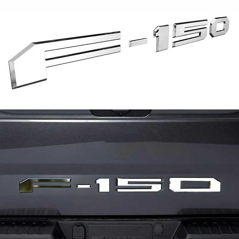 Клей F150 накладные буквы для багажника, 3D эмблема F150, наклейка на заднюю дверь буквы для F150(хром) F