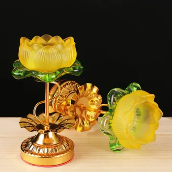 

High-footed Lotus Ghee Lamp Holder For The Buddha Candle Holder Candlestick Butter Lamp Holder Buddhist Festival Decor LA281