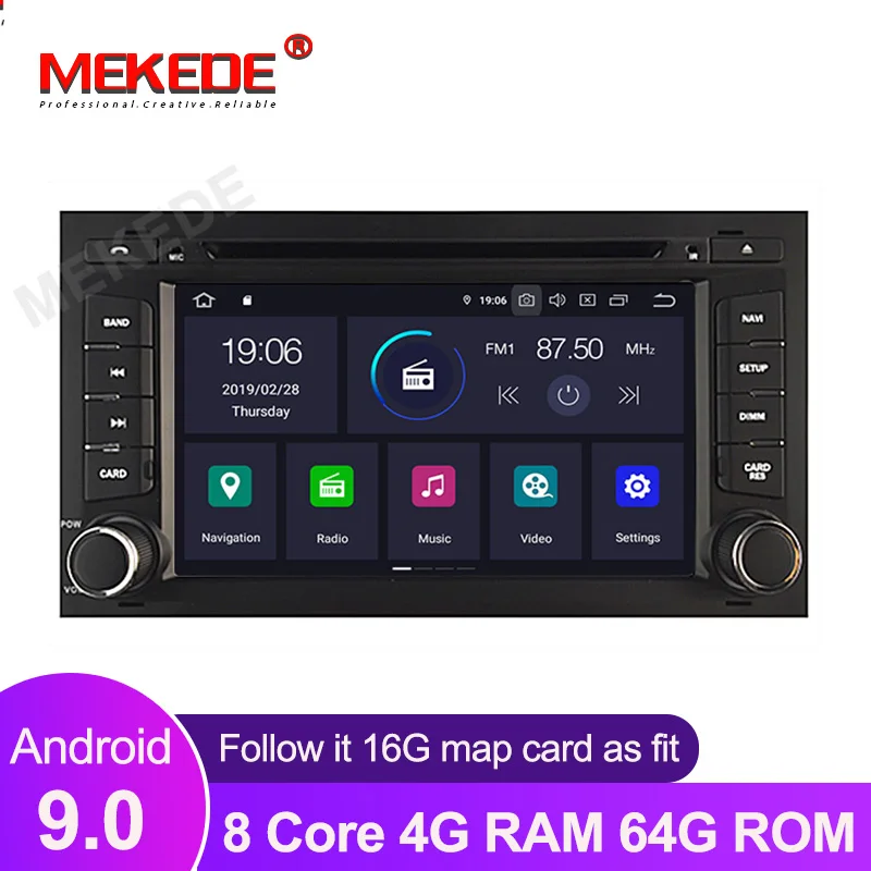 

1 Din Android 9.0 4G RAM 64G ROM Car DVD Player For Seat Leon 2014 2015 2016 2017 Multimedia Radio stereo GPS Navigation WIFI