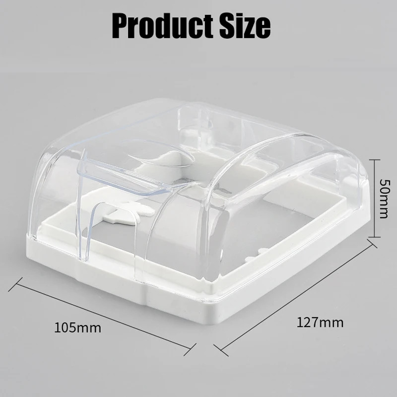 Universal 86 Type Wall Socket Waterproof Box Transparent Plate Switch Protection Cover Outdoor Socket Box Cover Protector Home