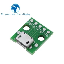 TZT 5 шт. MICRO USB к DIP адаптер 5pin Разъем конвертер печатной платы типа в pinboard 2,54